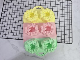 Molde silicona 6 rosquitas Navidad